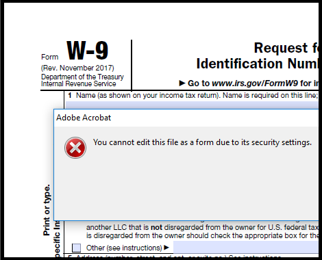 locked pdf form