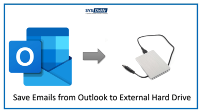 save emails from outlook to external hard drive