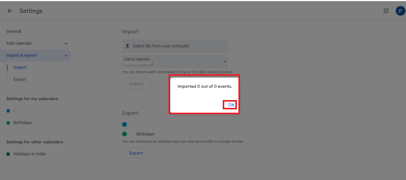 import Outlook calendar to Google calendar