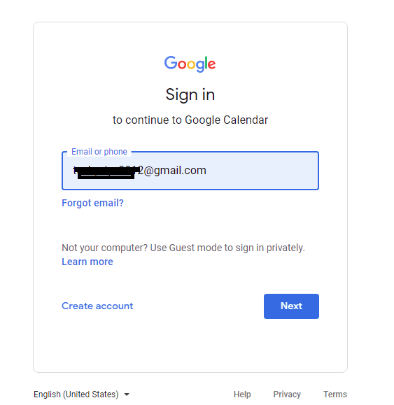 login with Gmail account