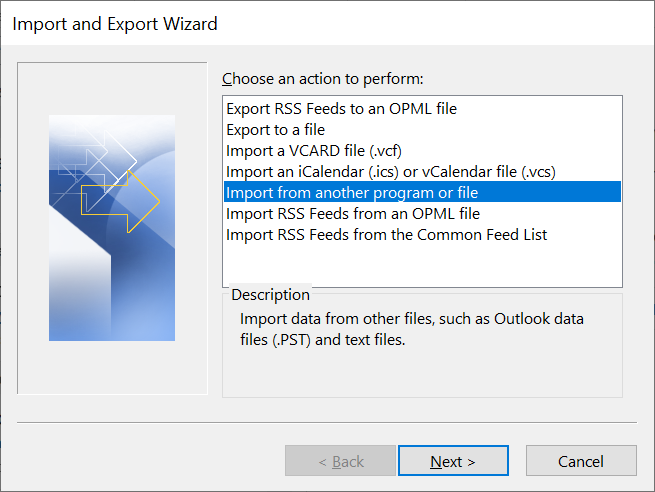 select import file
