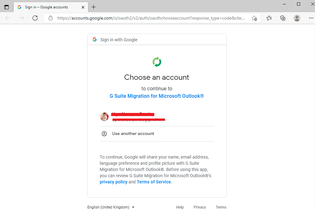 login with gmail account