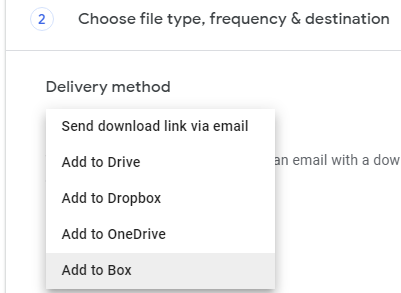 select delivery method