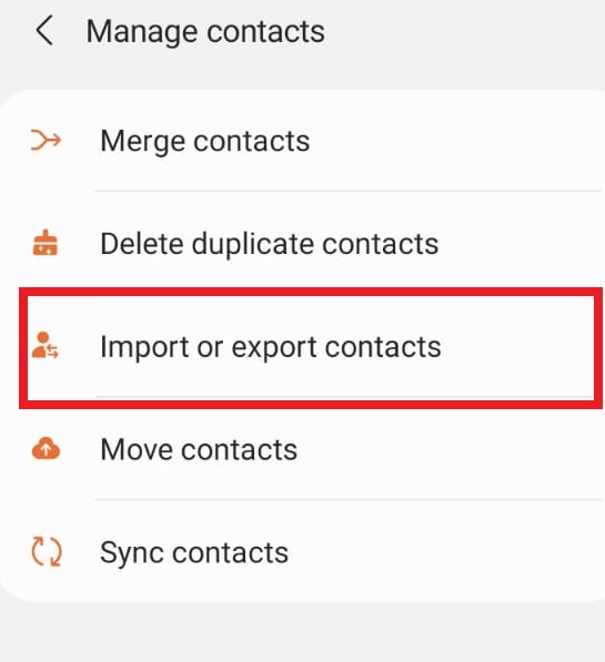 click import or export