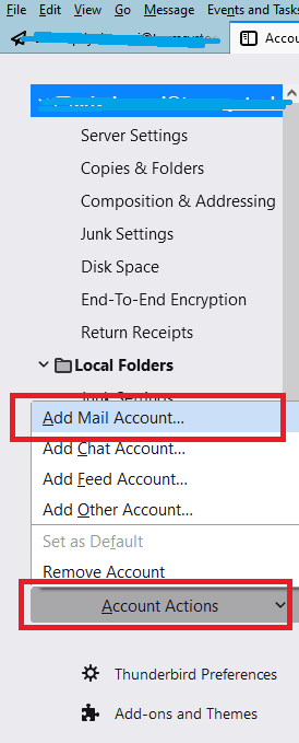 Add AWS Mail Account