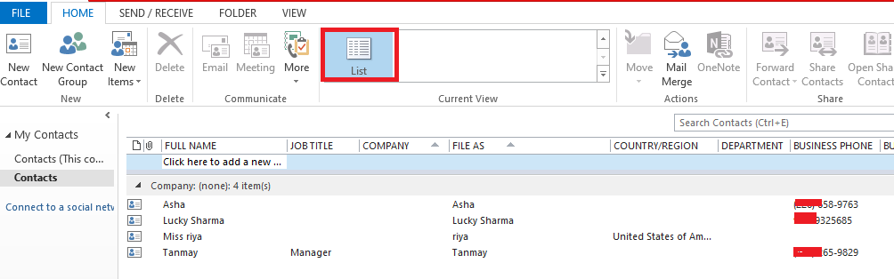 save outlook address book to excel