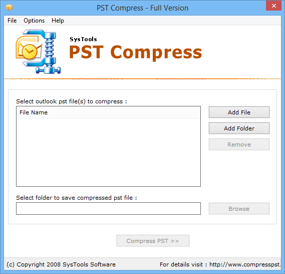 Compress Large PST files